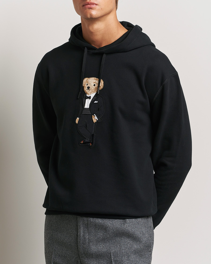 Heren |  | Ralph Lauren Purple Label | Luxury Fleece Bear Hoodie Black