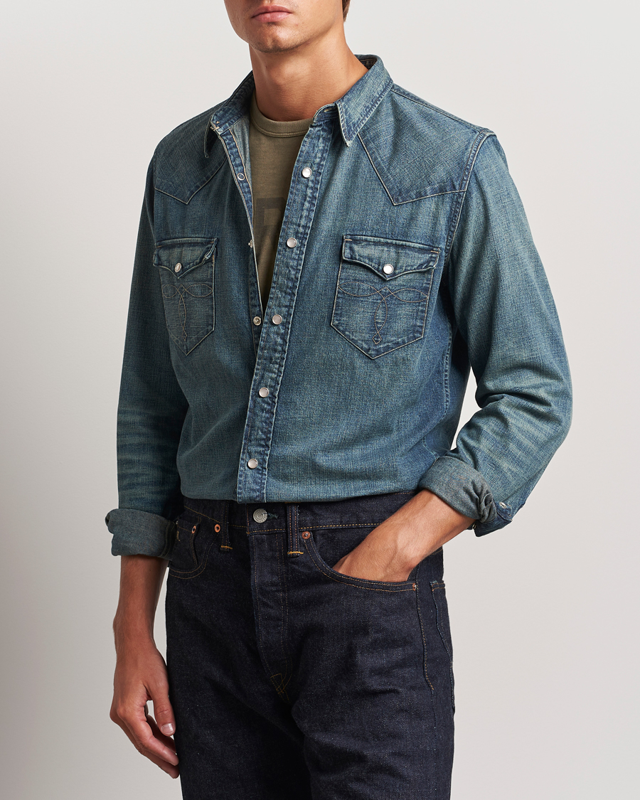 Heren |  | RRL | Buffalo Western Shirt Dark Wash