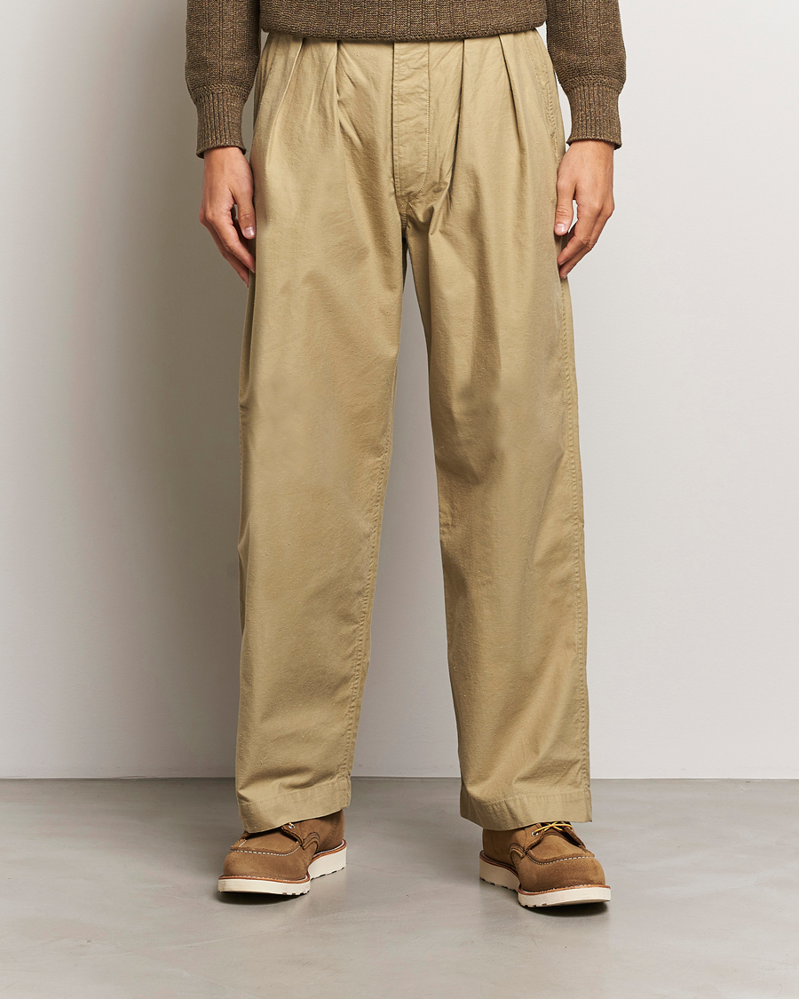 Heren |  | RRL | Hawkes Pleated Chinos Khaki