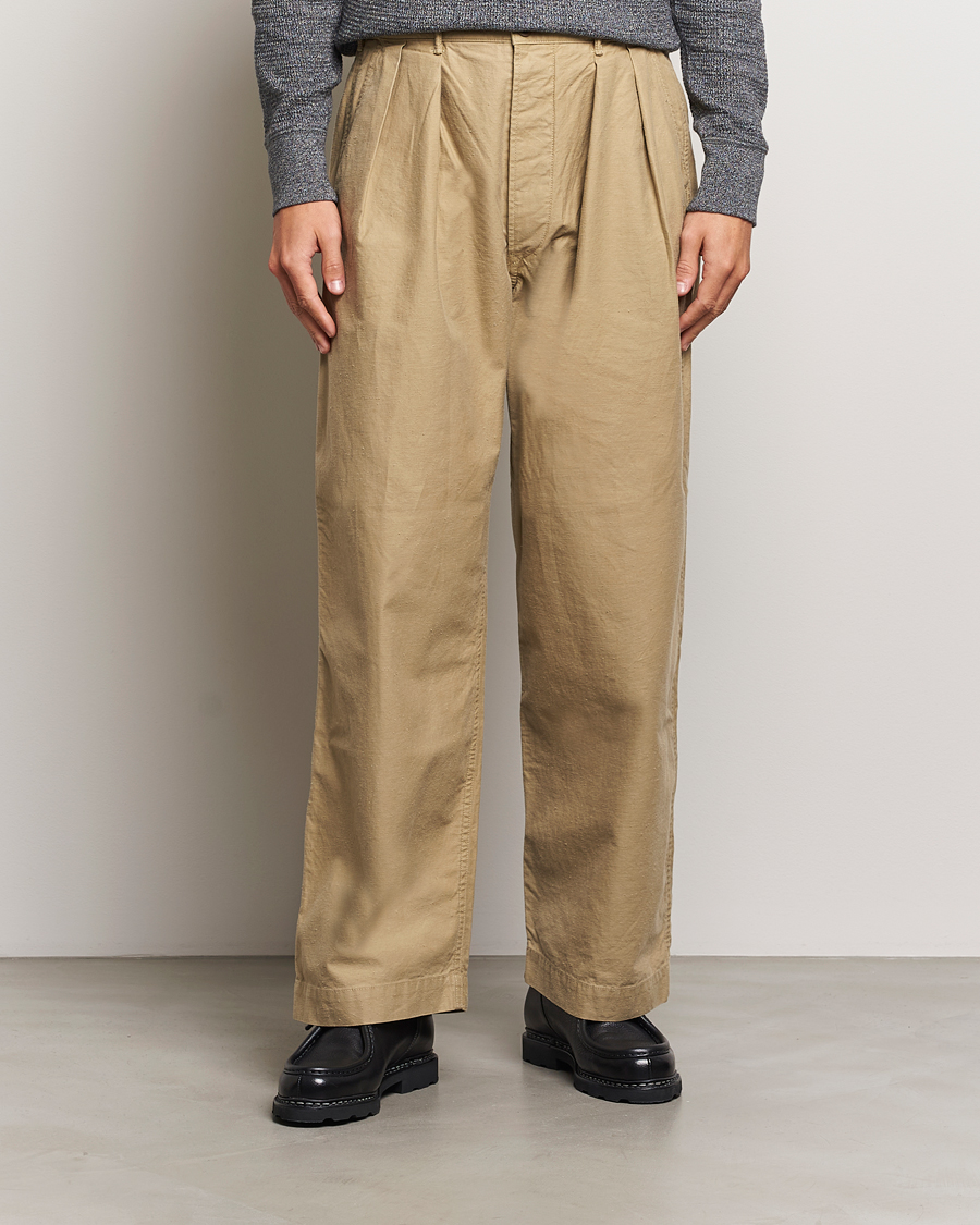 Heren |  | RRL | Hawkes Pleated Chinos Khaki