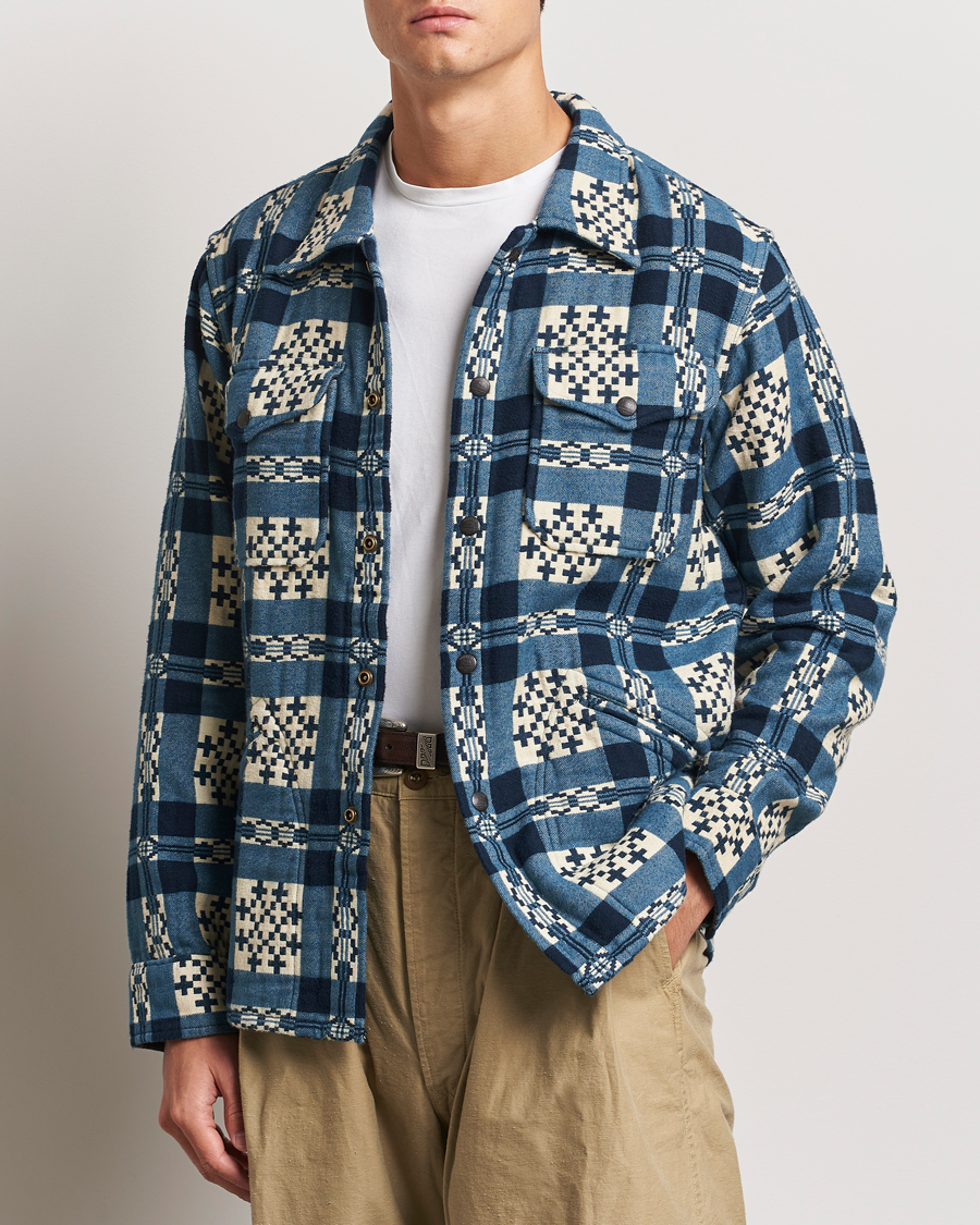 Heren |  | RRL | Brown Bear Plaid Shirt Cream/Navy