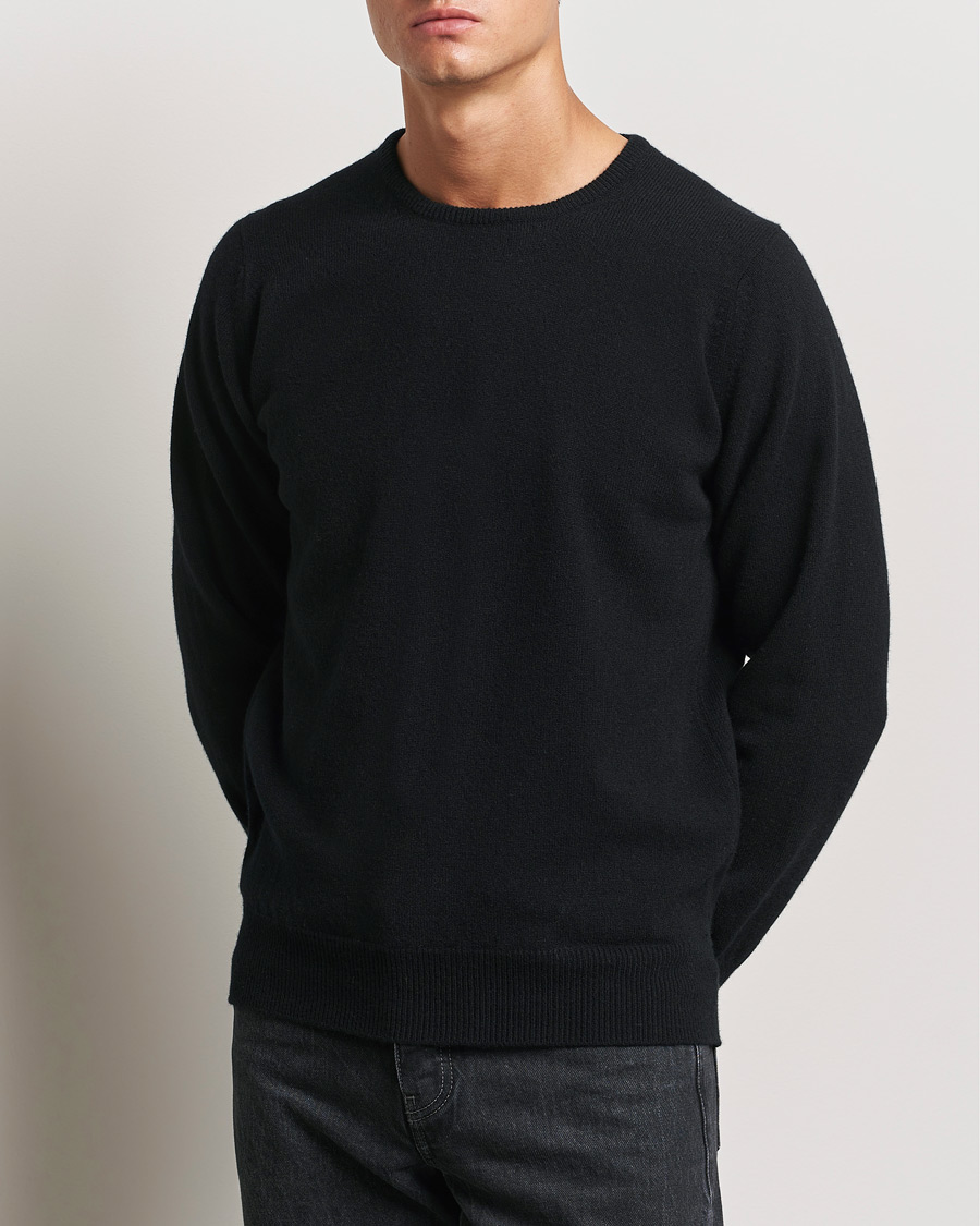 Heren | Kleding | William Lockie | Rob Lambswool Crewneck Black