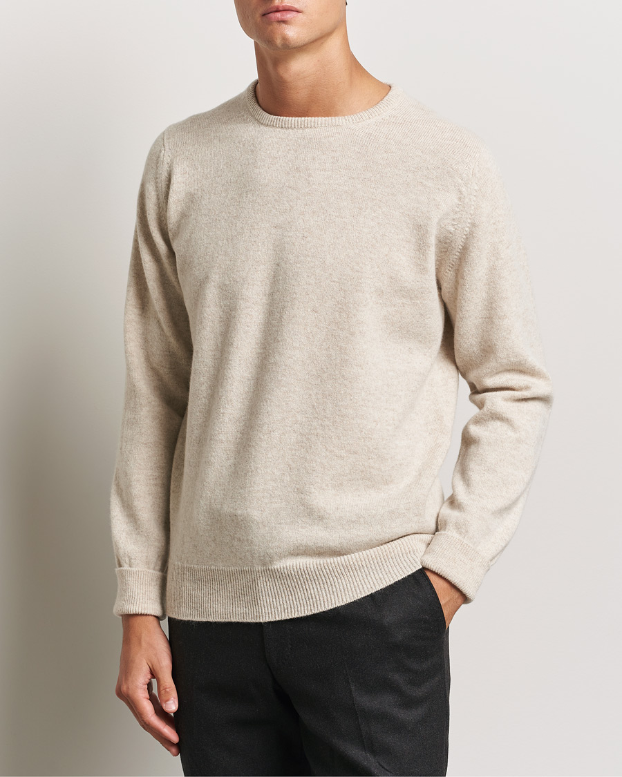 Heren | William Lockie | William Lockie | Rob Lambswool Crewneck Linen