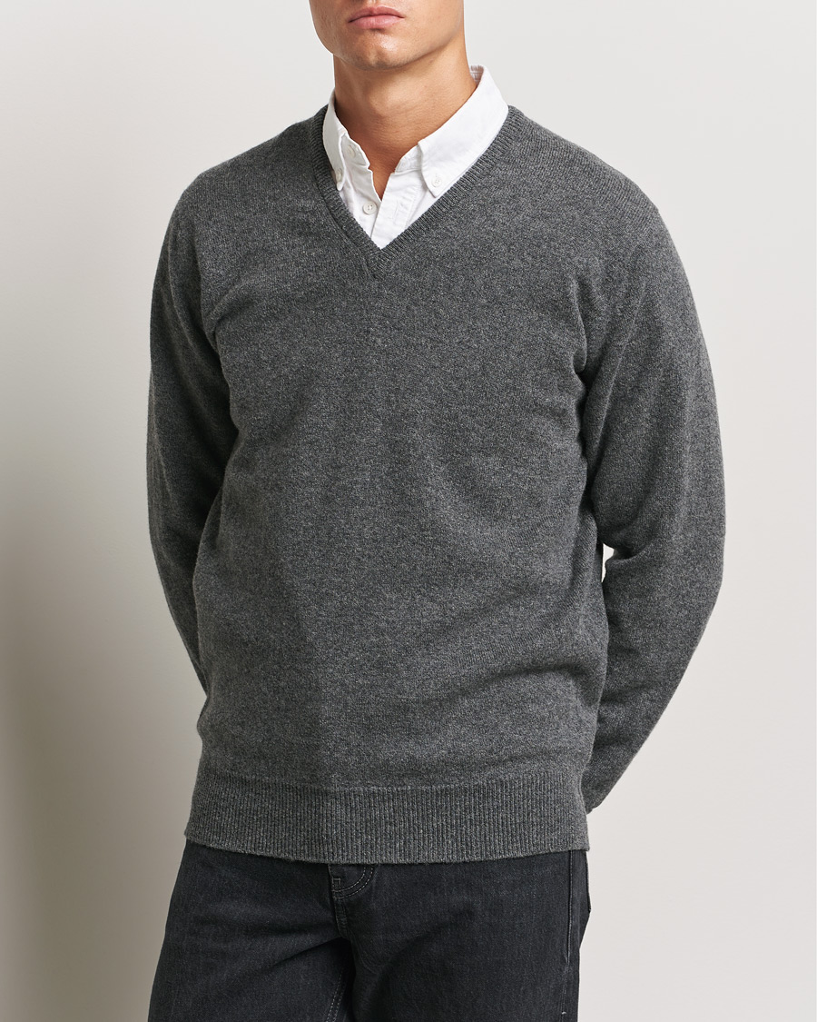 Heren | William Lockie | William Lockie | Rob Lambswool V-Neck Cliff