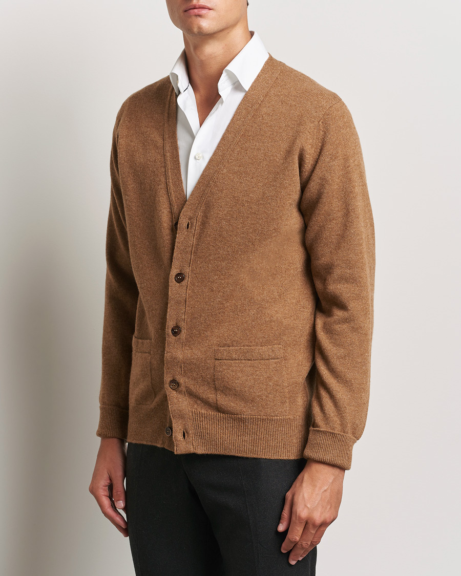 Heren |  | William Lockie | Rob Lambswool Cardigan Driftwood