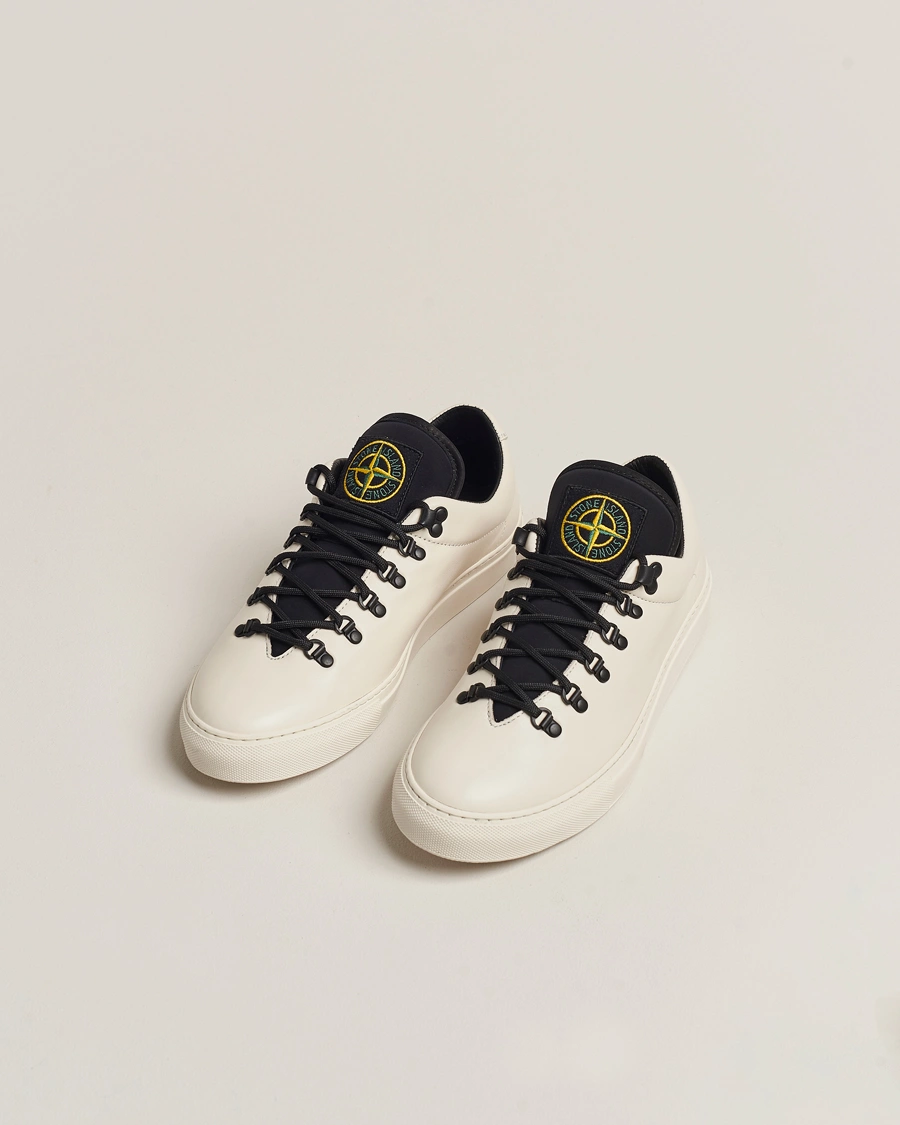 Heren |  | Stone Island | Leather Snekers Natural