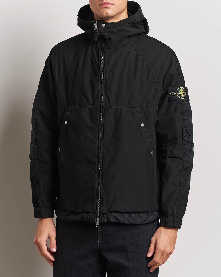 Heren |  | Stone Island | Hooded Lightweight Tela Jacket Black