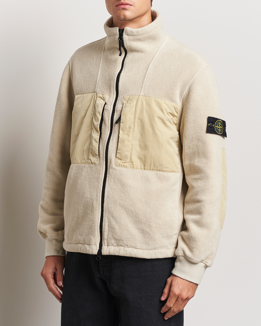 Heren |  | Stone Island | Nylon Cotton Fleece Jacket Plaster