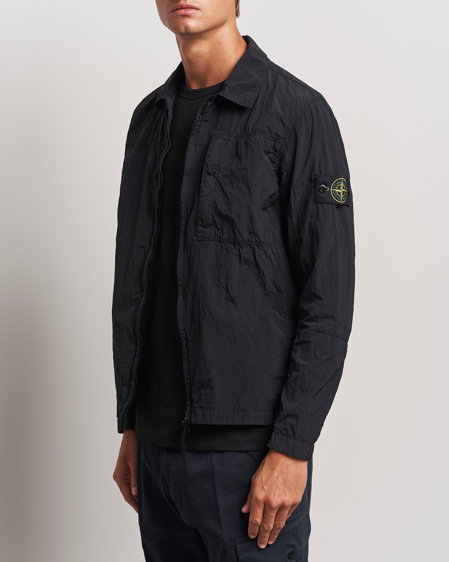 Heren | Casual | Stone Island | Nylon Metal Zip Overshirt Black