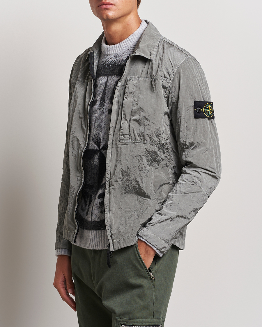 Heren | Shirt jassen | Stone Island | Nylon Metal Zip Overshirt Grey