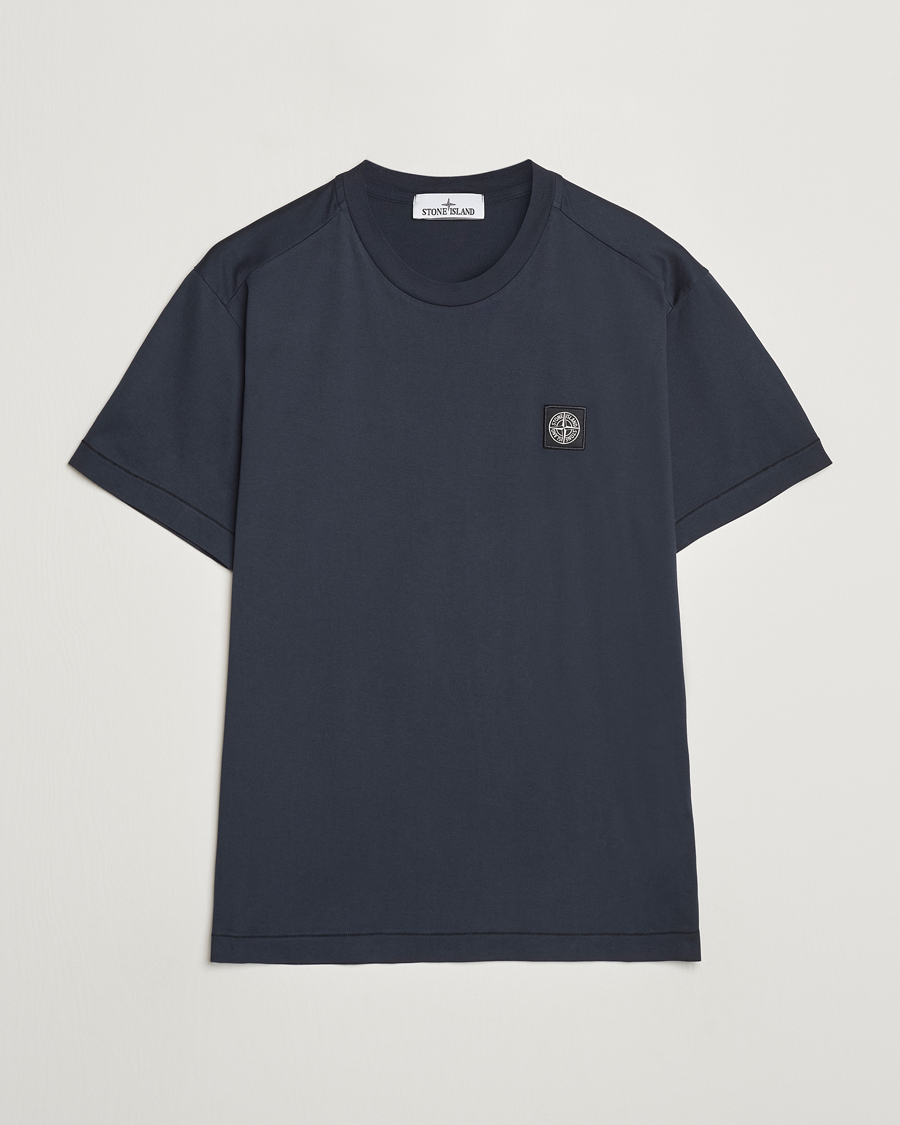 Stone Island Garment Dyed Jersey T Shirt Navy Blue Man CareOfCarl