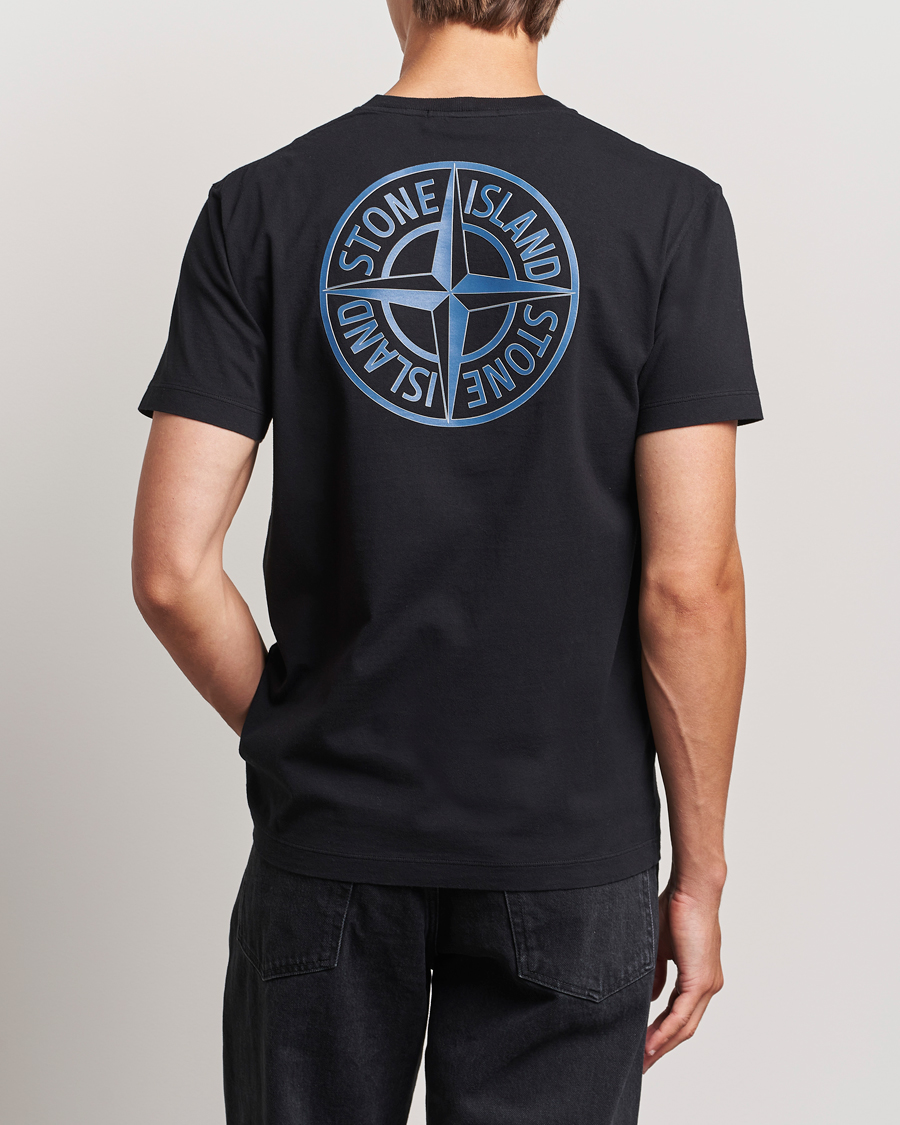 Heren |  | Stone Island | Garment Dyed Jersey Logo T-Shirt Black