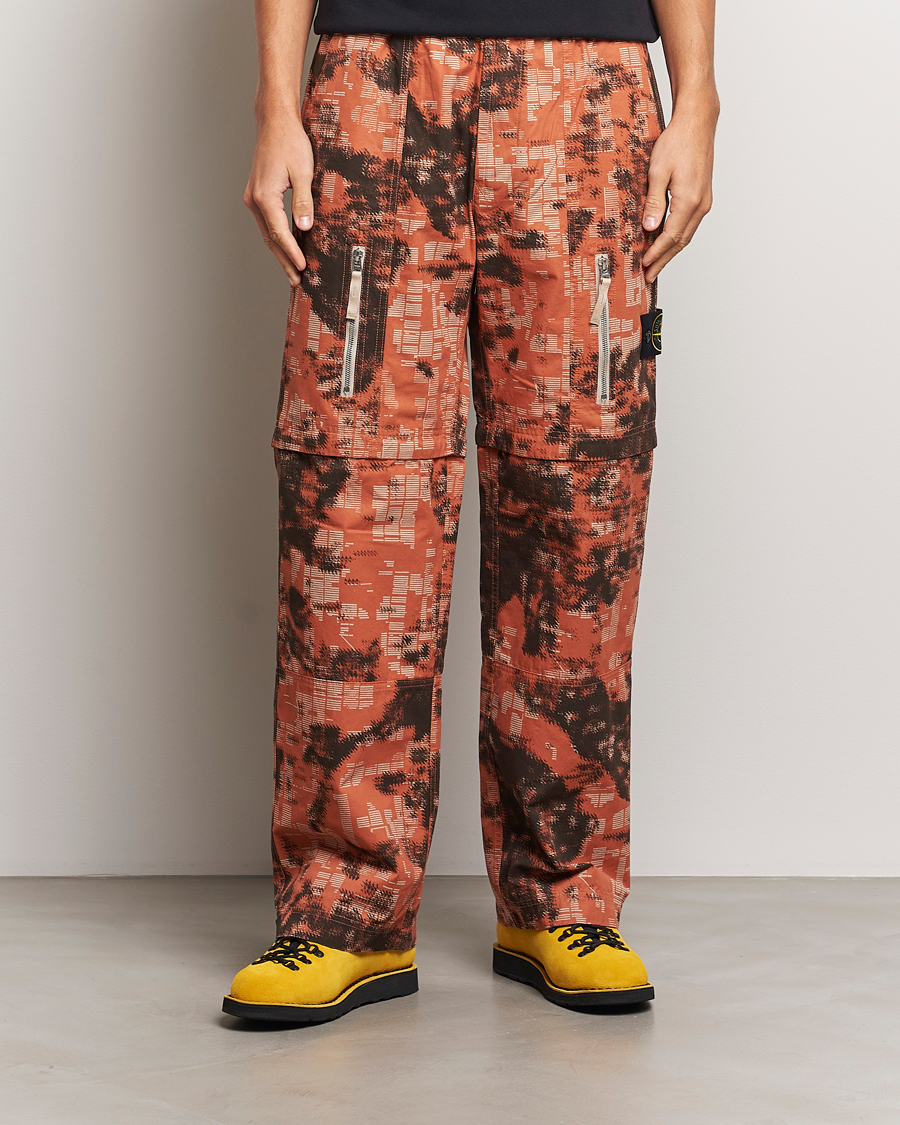 Heren | Cargobroeken | Stone Island | Brused Cotton Canvas Camo Cargo Pants Orange