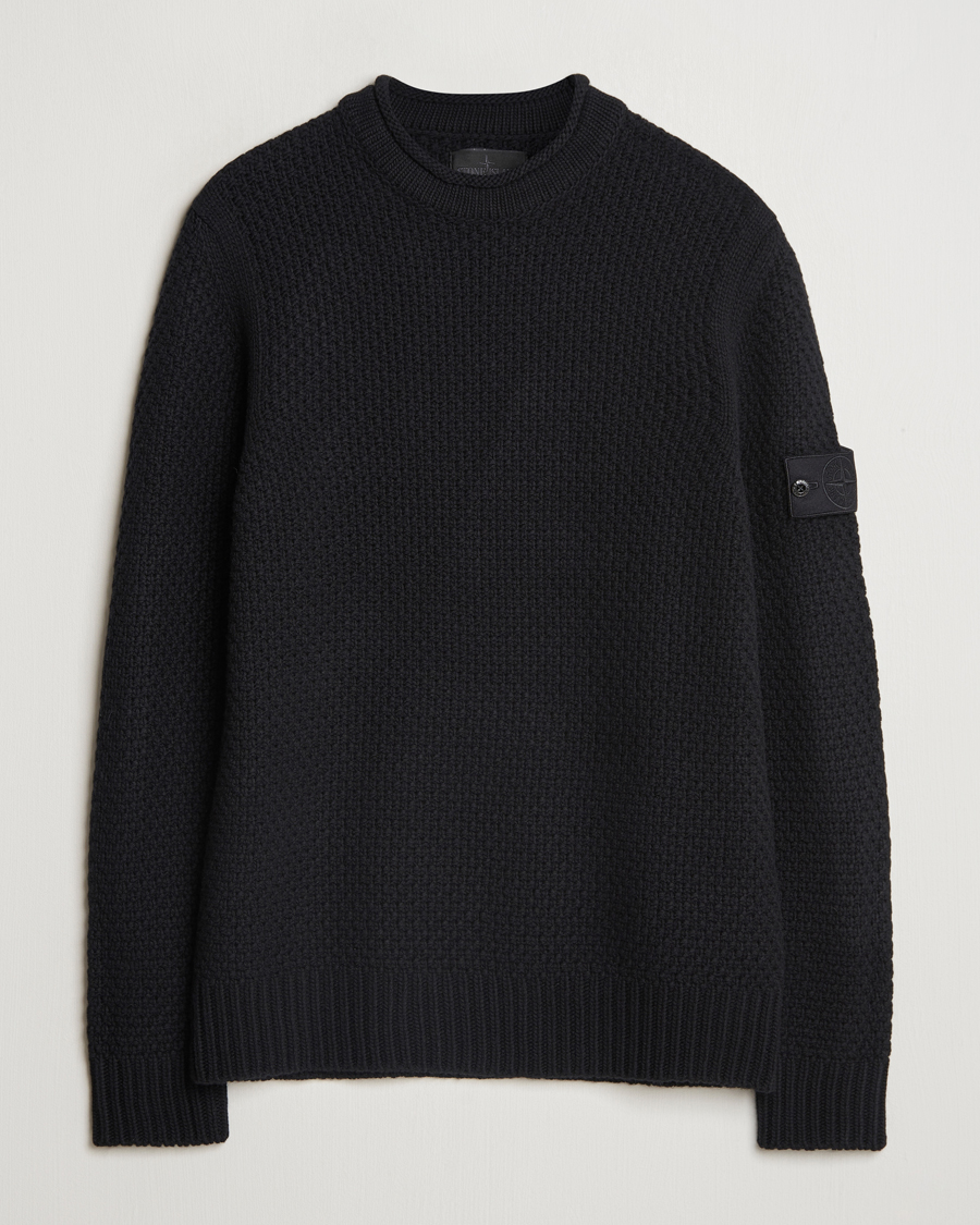 Stone Island Ghost Knitted Geelong Mock Neck Black Man CareOfCarl