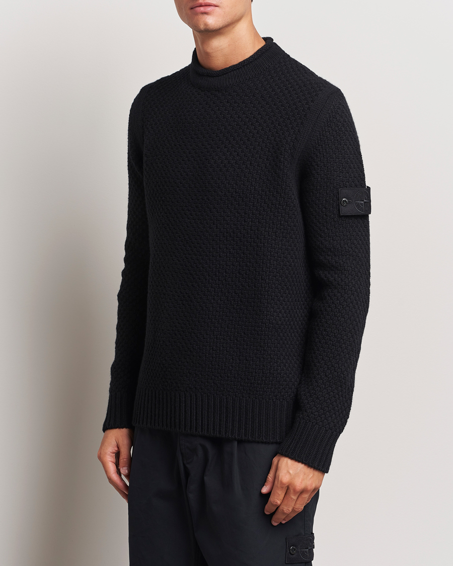 Heren |  | Stone Island | Ghost Knitted Geelong Mock Neck Black