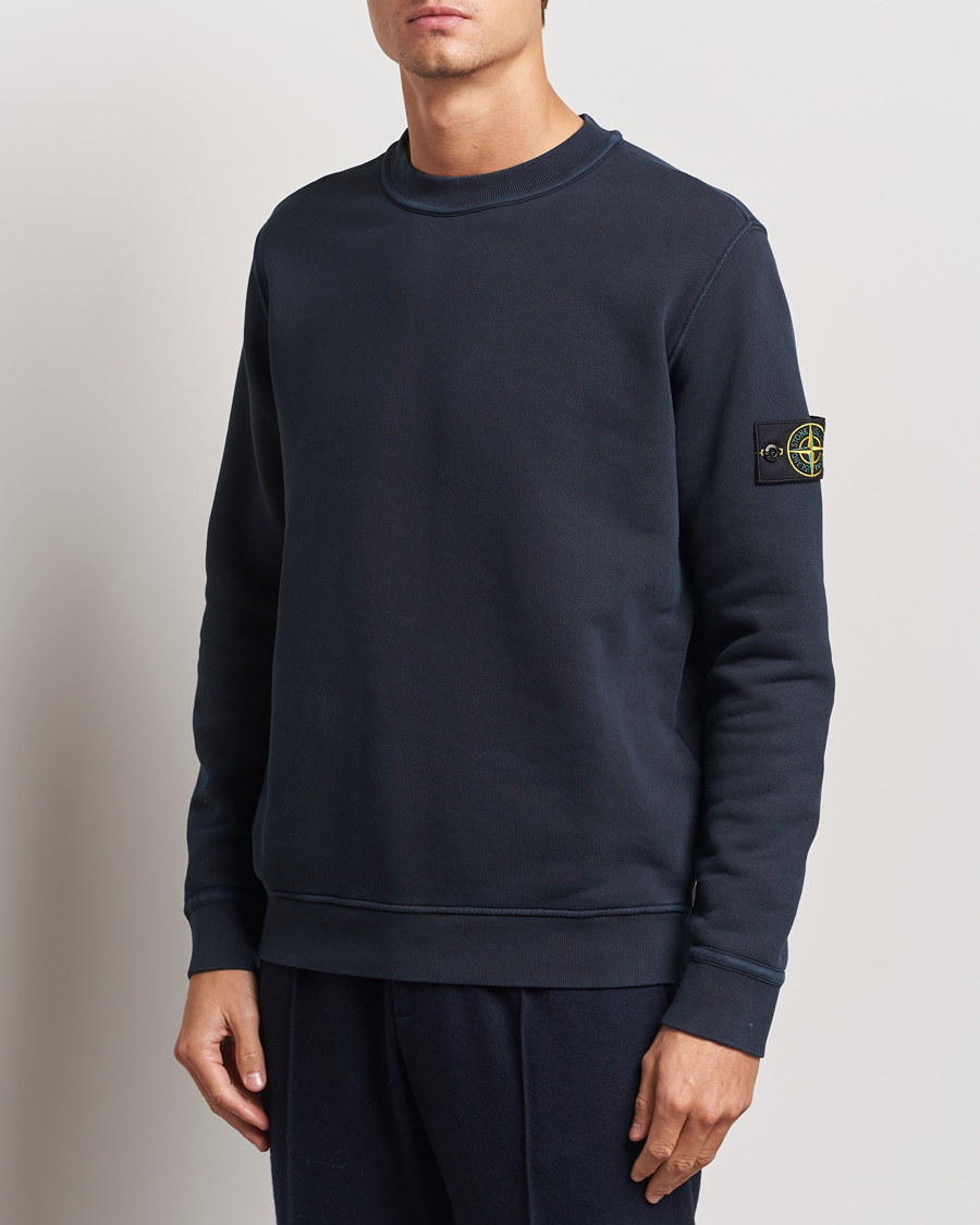 Heren | Sweatshirts | Stone Island | Old Dyed Cotton Sweatshirt Navy Blue