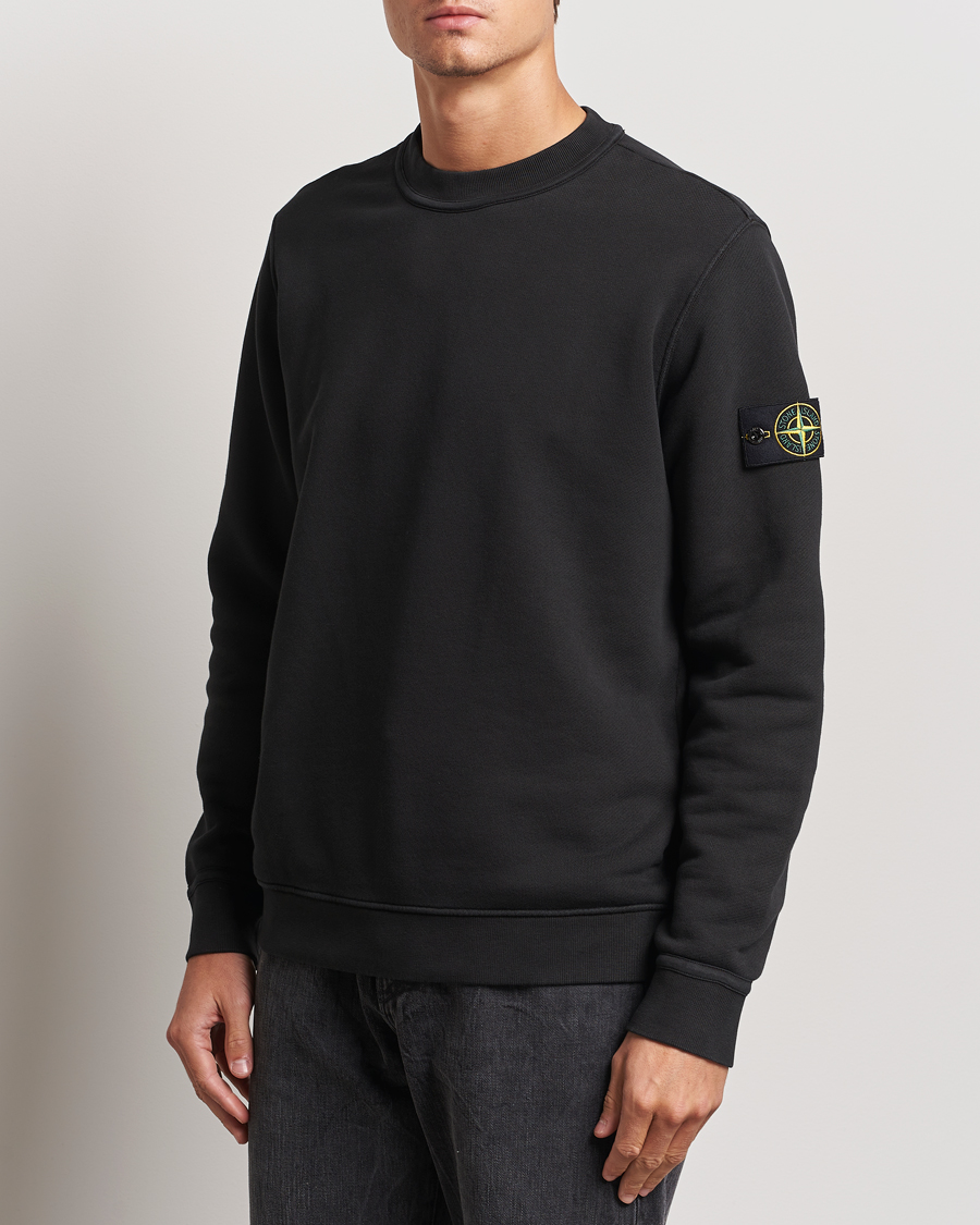 Heren |  | Stone Island | Old Dyed Cotton Sweatshirt Black