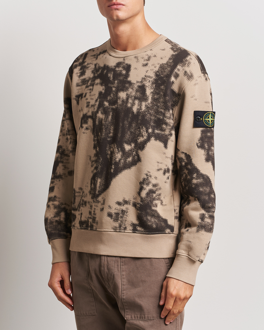 Heren | Sweatshirts | Stone Island | Garment Dyed Fleece Camo Sweatshirt Dove Grey