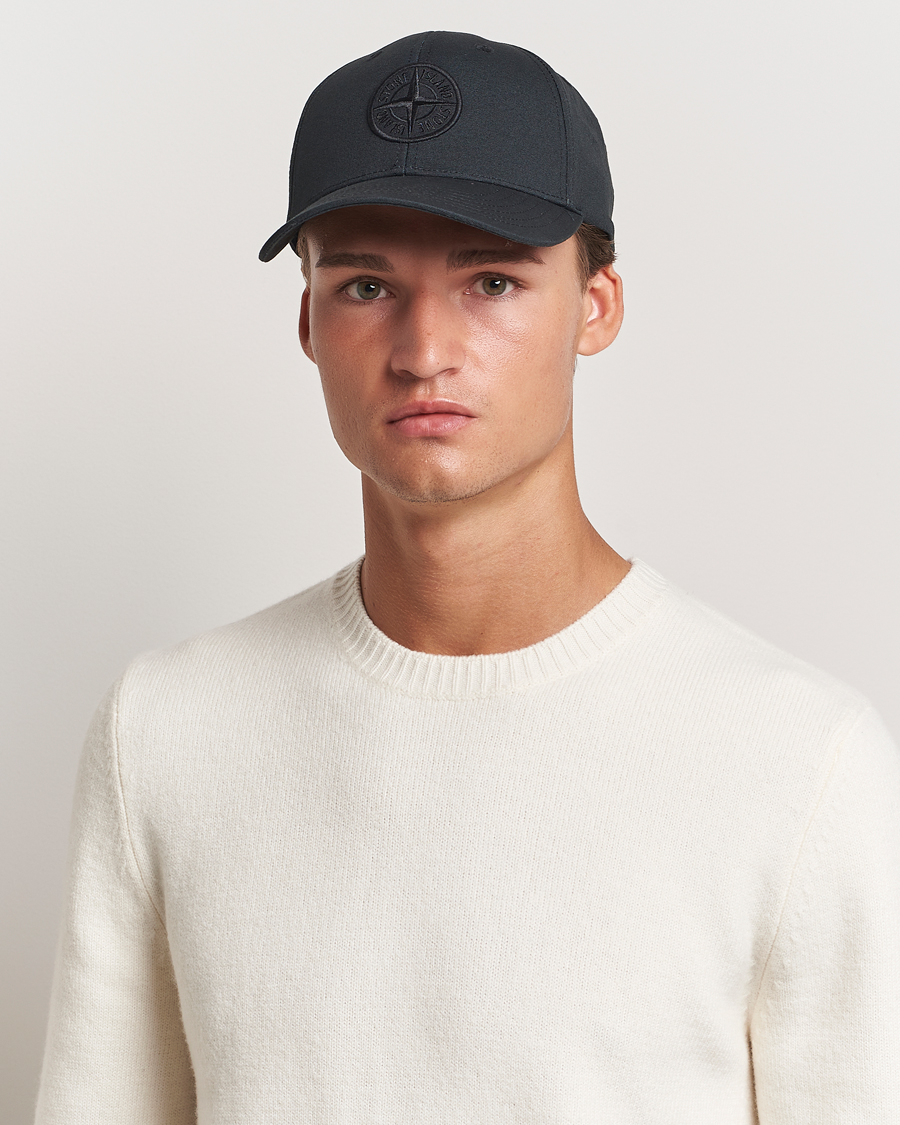 Heren |  | Stone Island | Cotton Rep Logo Cap Black