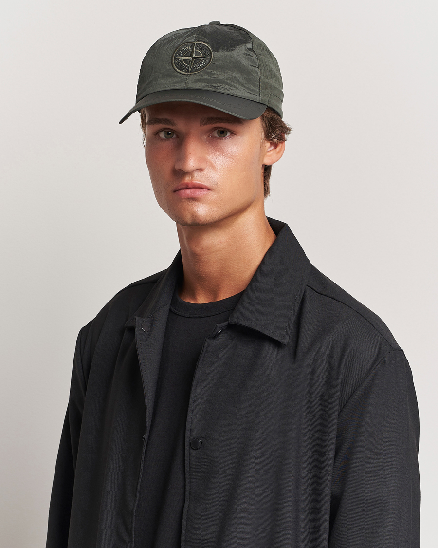 Heren |  | Stone Island | Nylon Metal Logo Cap Musk