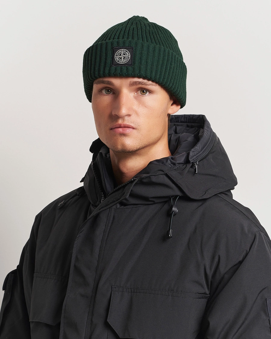 Heren | Mutsen | Stone Island | Full Rib Wool Beanie Musk