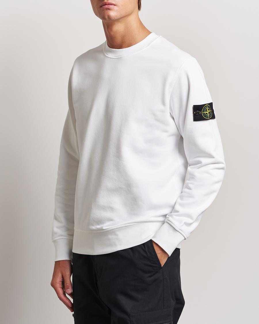 Heren |  | Stone Island | Garment Dyed Fleece Sweatshirt White