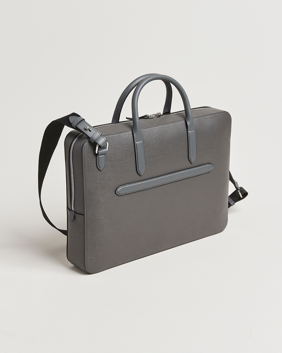 Heren |  | Smythson | Panama Lightweight Briefcase Storm Grey