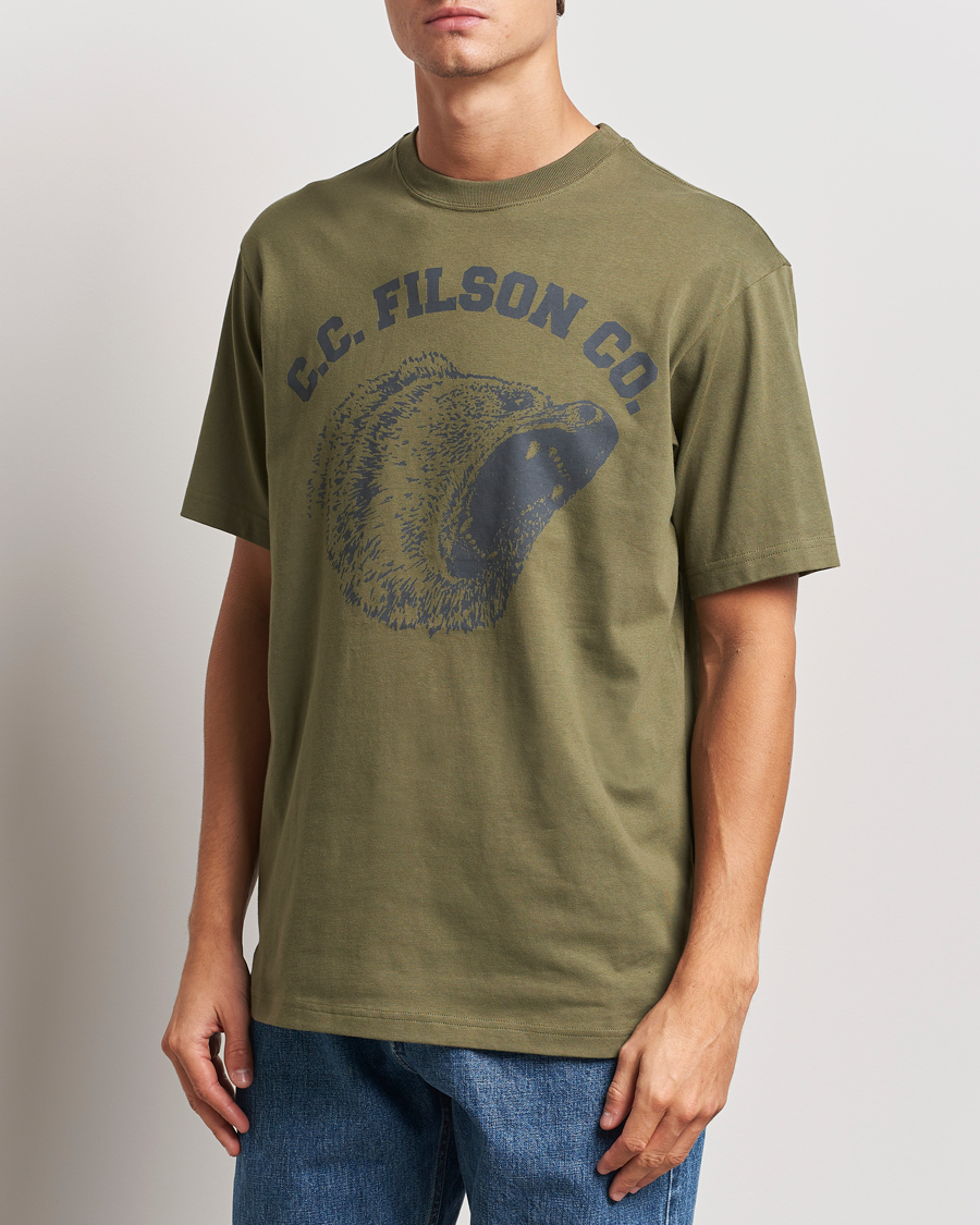 Heren |  | Filson | Printed Cotton T-Shirt Ivy Green