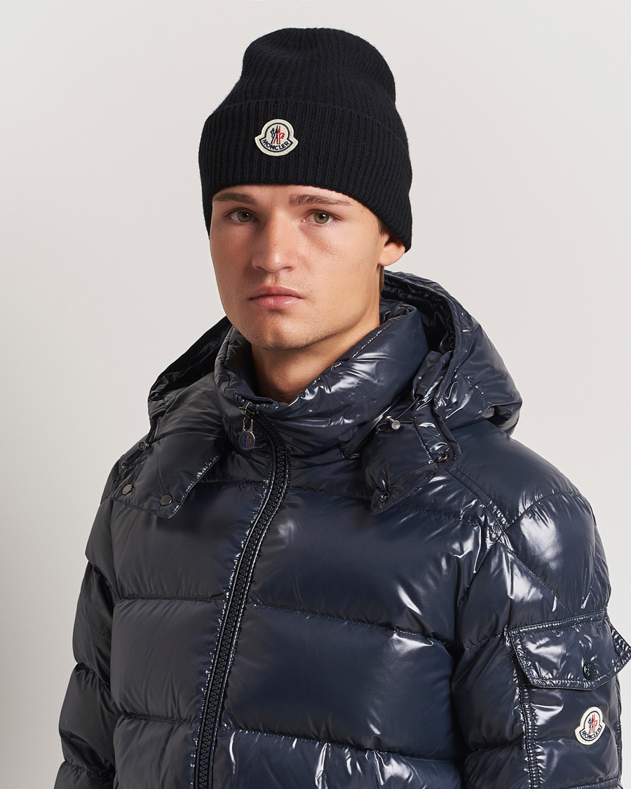 Heren |  | Moncler | Cashmere Beanie Black