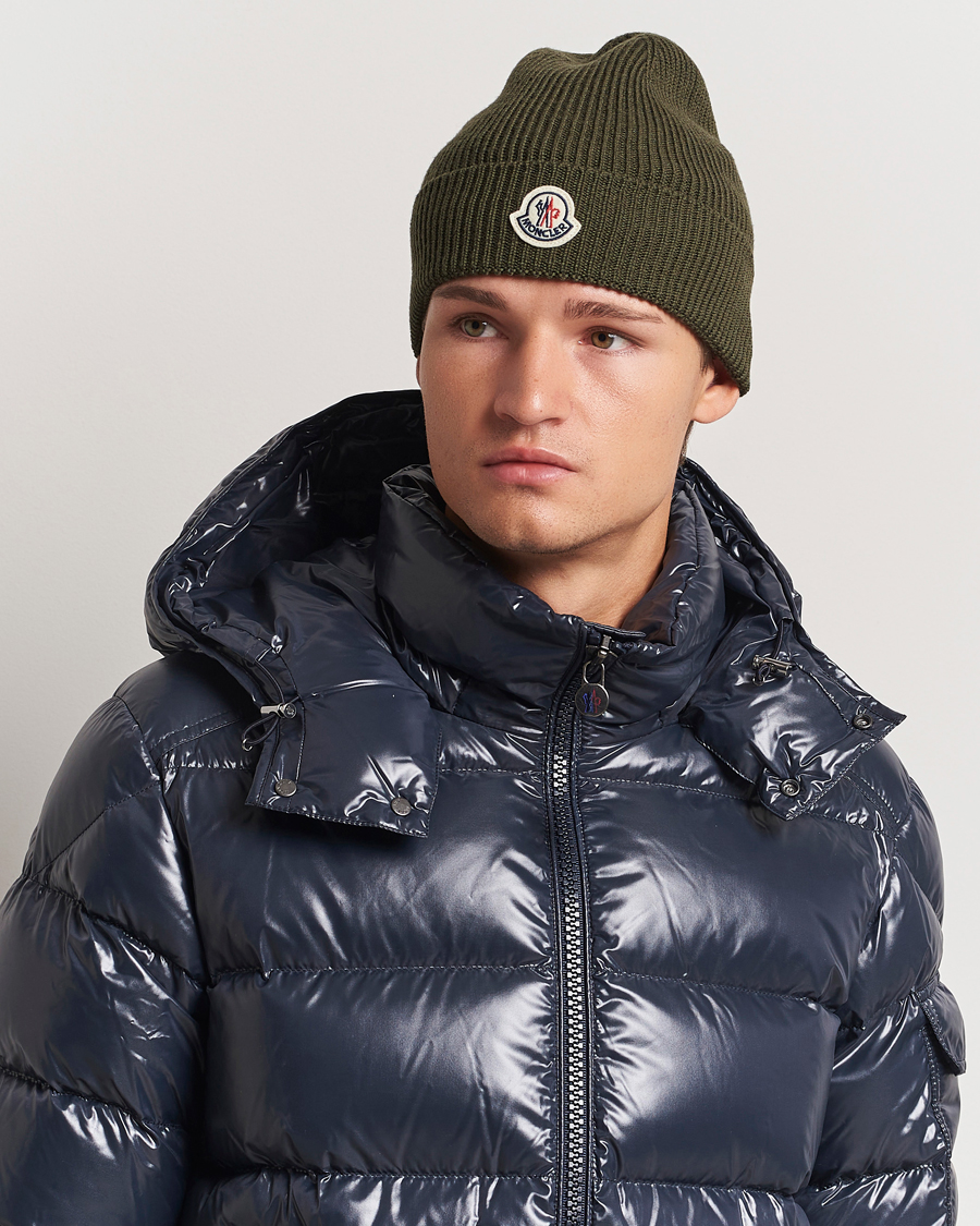 Heren |  | Moncler | Rib Wool Beanie Military