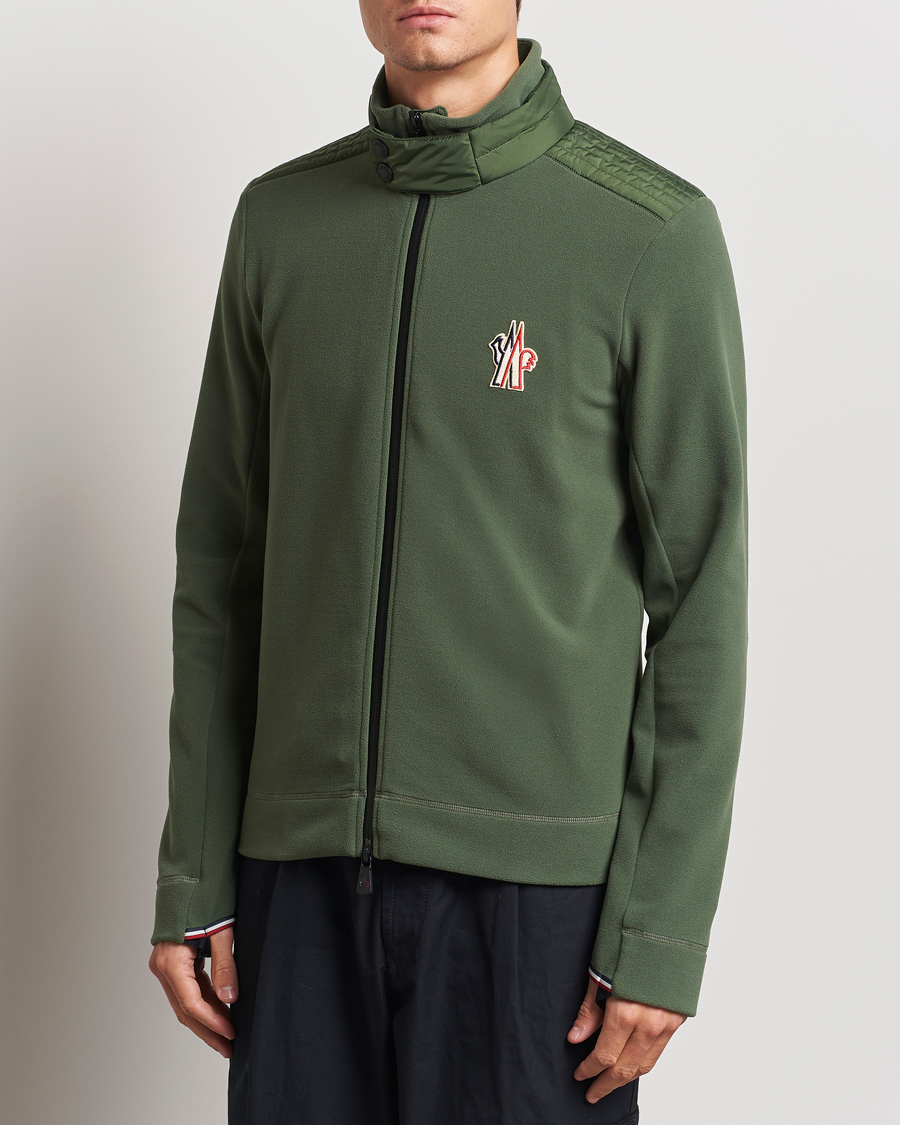 Heren |  | Moncler Grenoble | Fleece Half Zip  Dark Olive