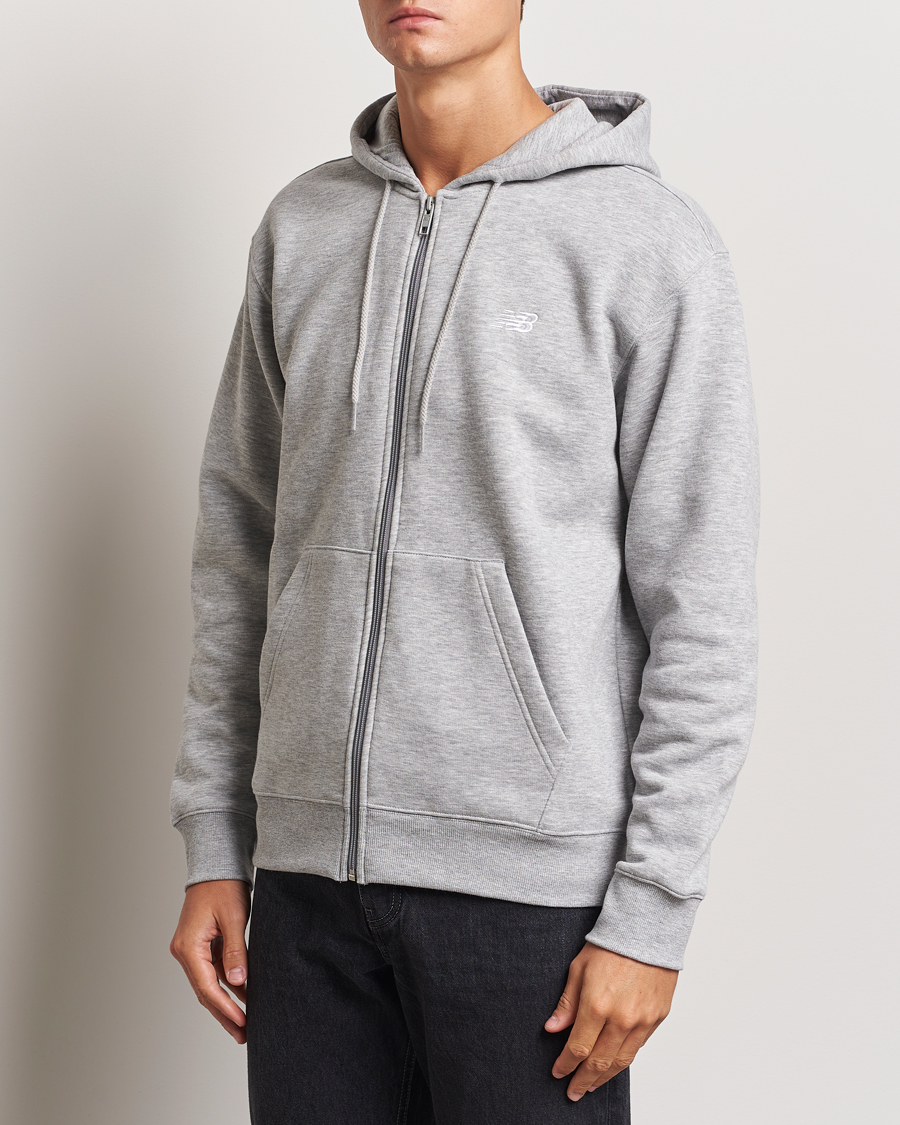 Heren |  | New Balance | Essentials Full Zip Fleece Hoodie Athletic Grey