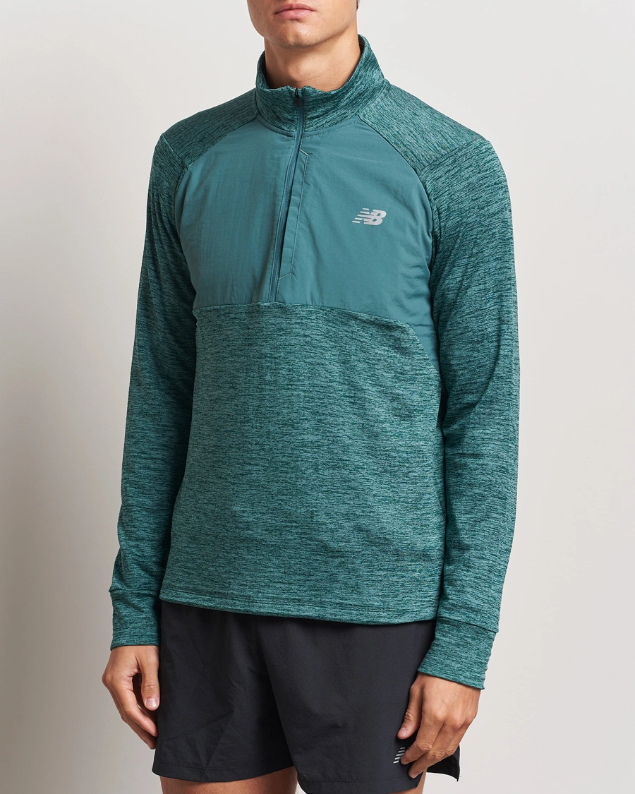 Heren |  | New Balance Running | Heat Grid Half Zip New Spruce