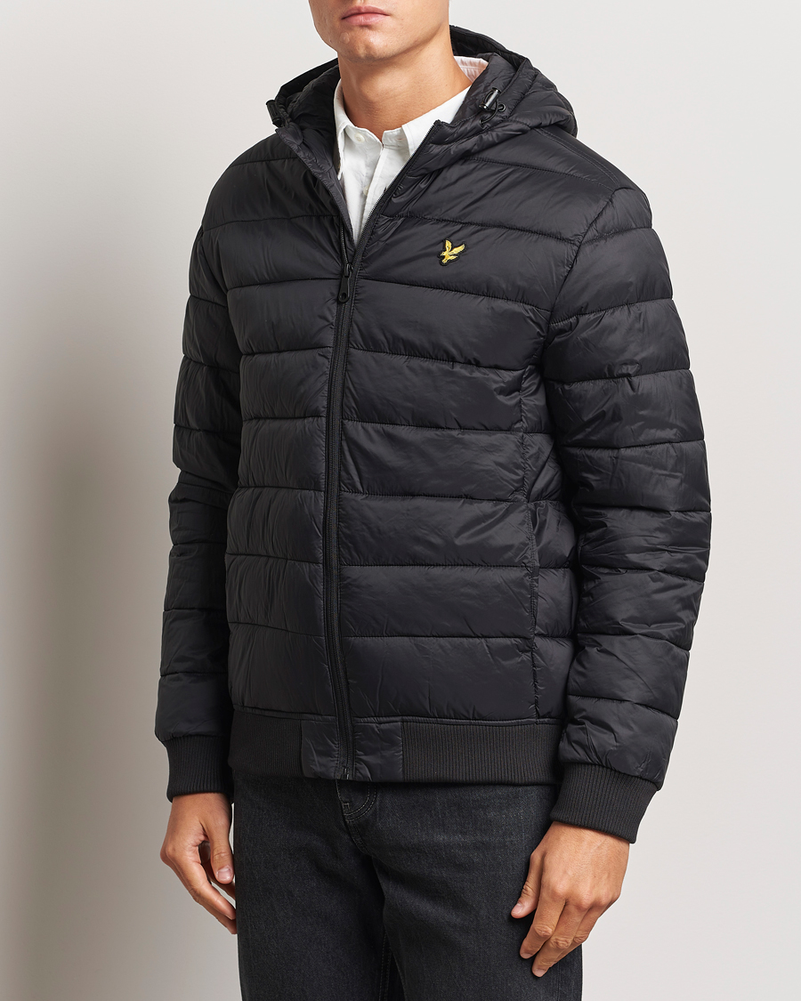 Heren |  | Lyle & Scott | Wadded Hooded Jacket Jet Black