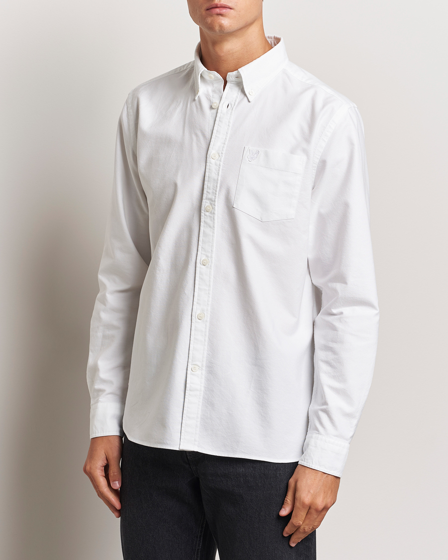 Heren |  | Lyle & Scott | Tonal Eagle Plain Oxford Shirt White