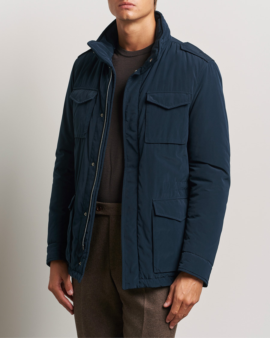 Heren |  | Herno | Soft Nylon Field Jacket Navy