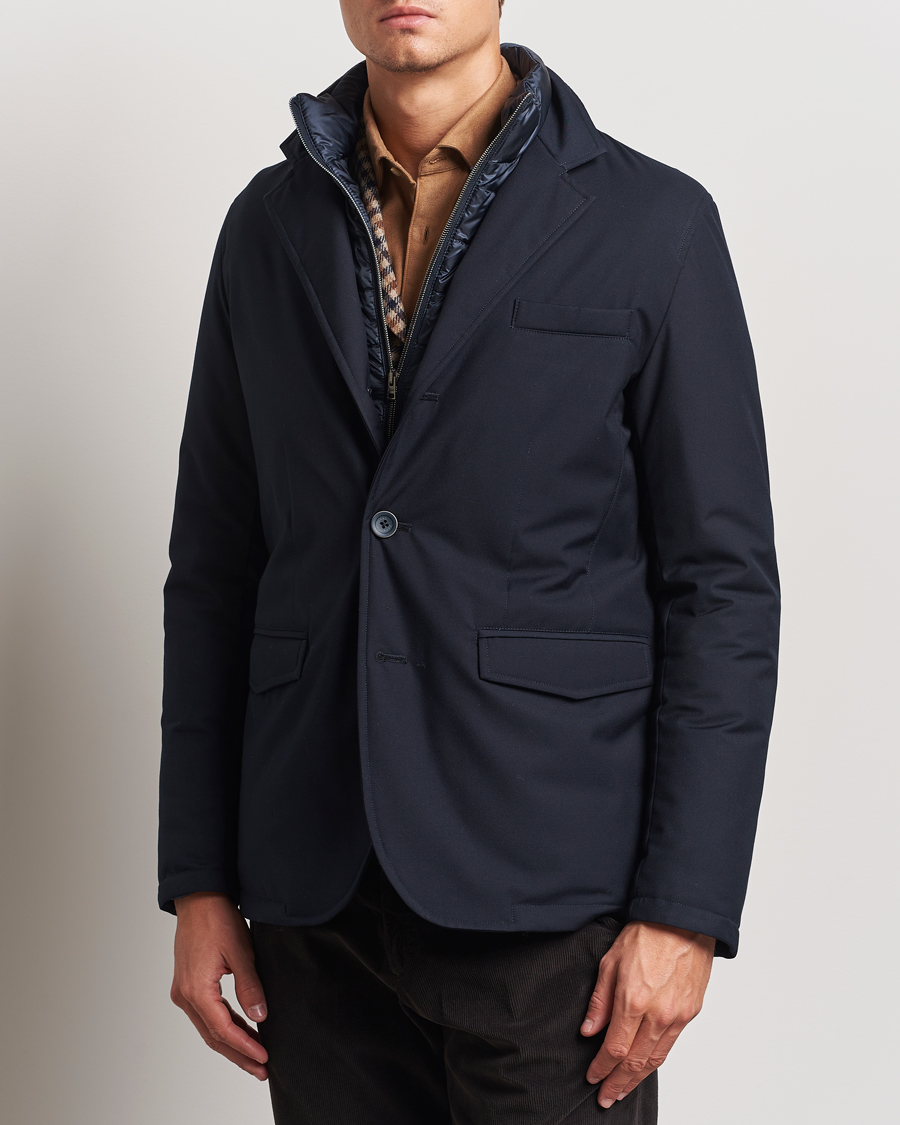 Heren |  | Herno | Water Repellent Down Blazer Navy