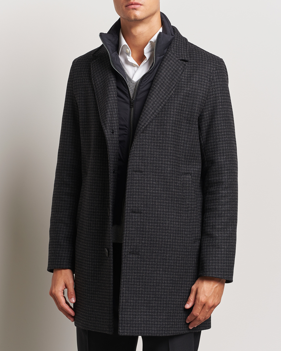 Heren |  | Herno | Wool Zip Coat Charcoal