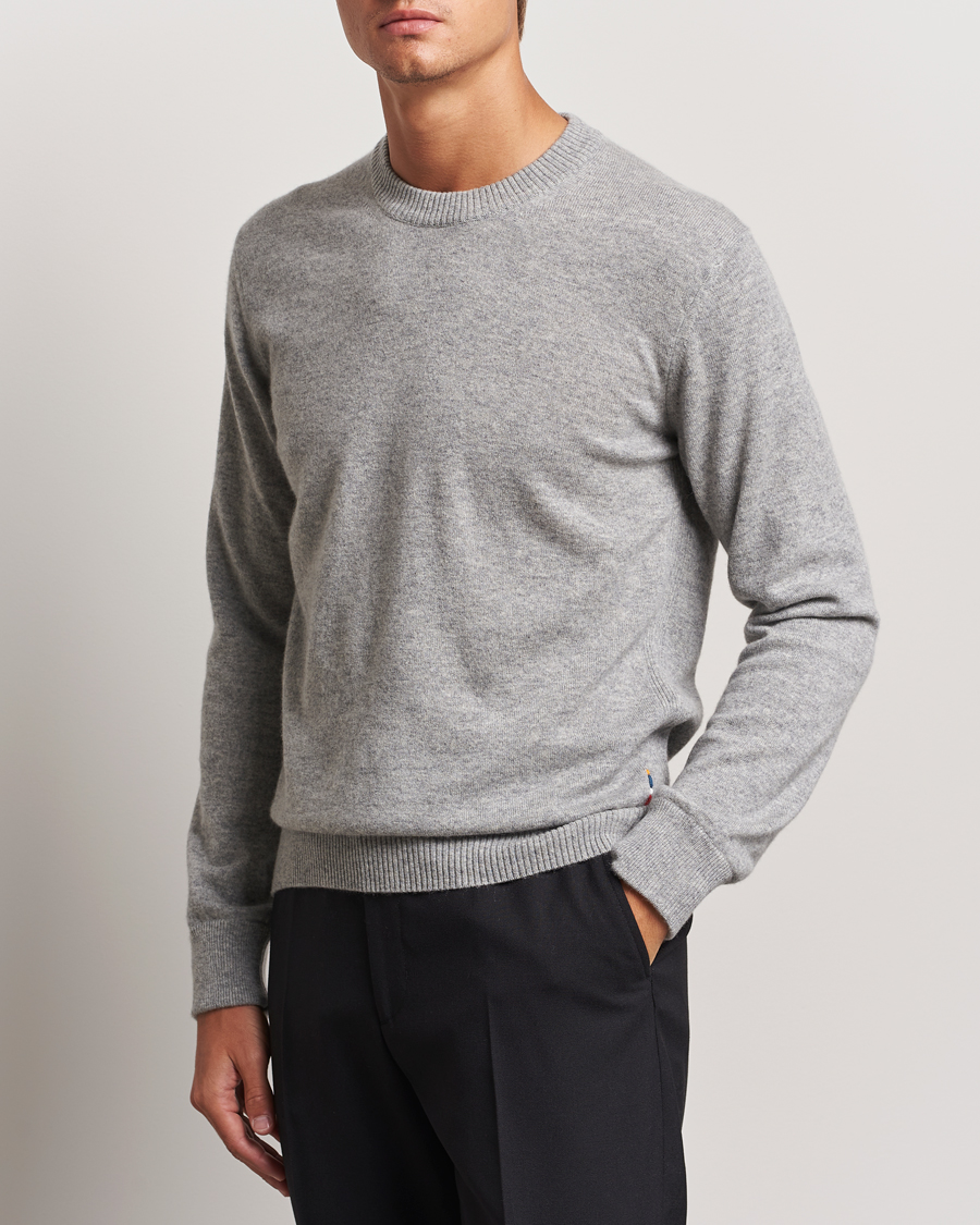 Heren |  | Orlebar Brown | Levar Cashmere Crewneck Oyster Grey