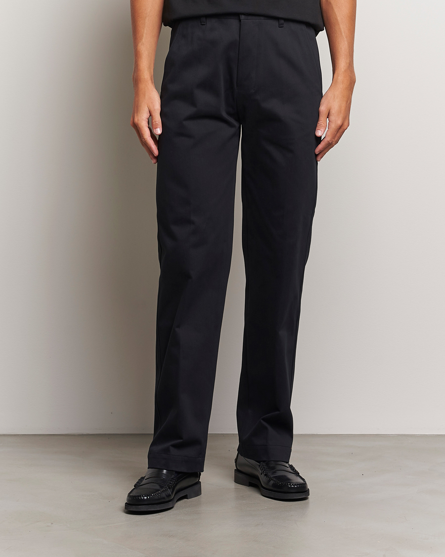 Heren |  | AMI | Straight Fit Chino Trousers Black