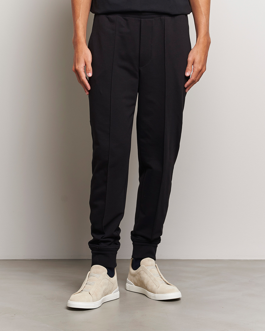 Heren |  | Zegna | Cotton Stretch Drawstring Pants Black