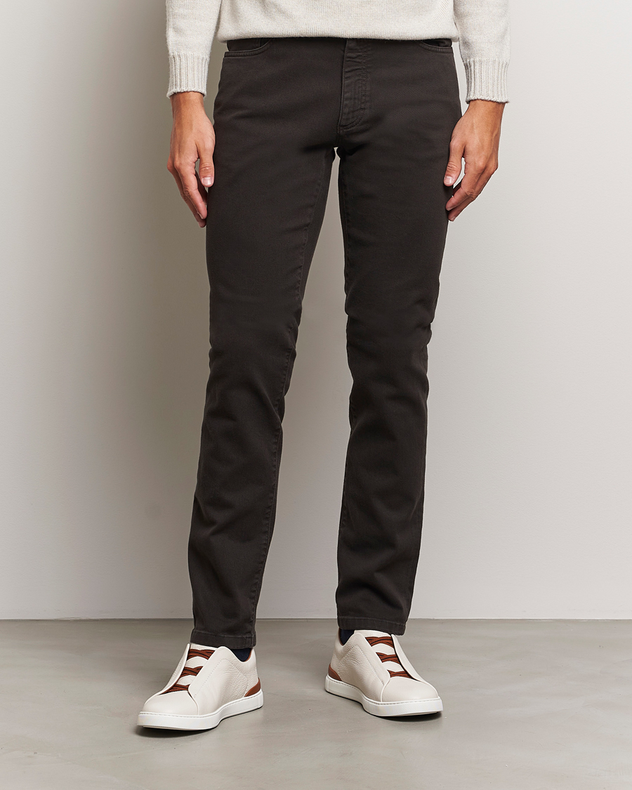 Heren |  | Zegna | 5-Pocket Comfort Denim Pants Dark Brown