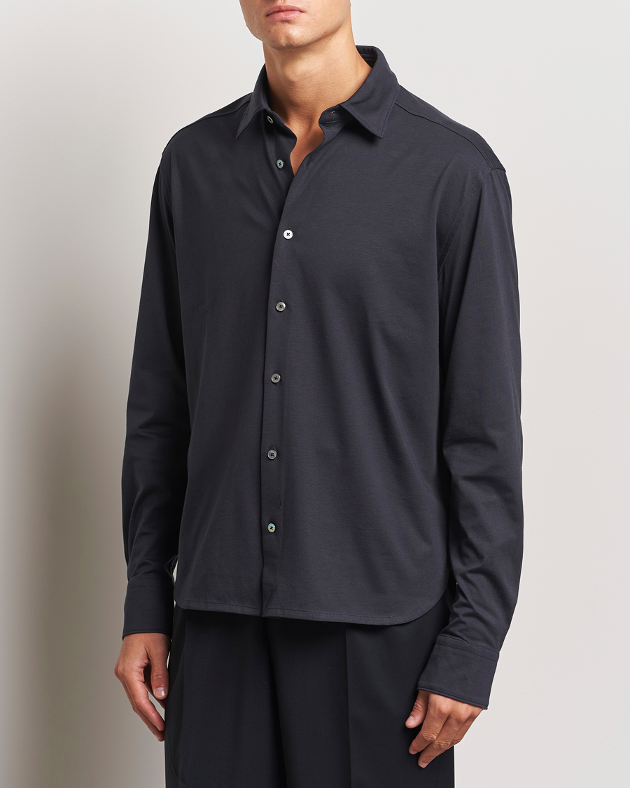 Heren |  | Zegna | Cotton Jersey Shirt Navy