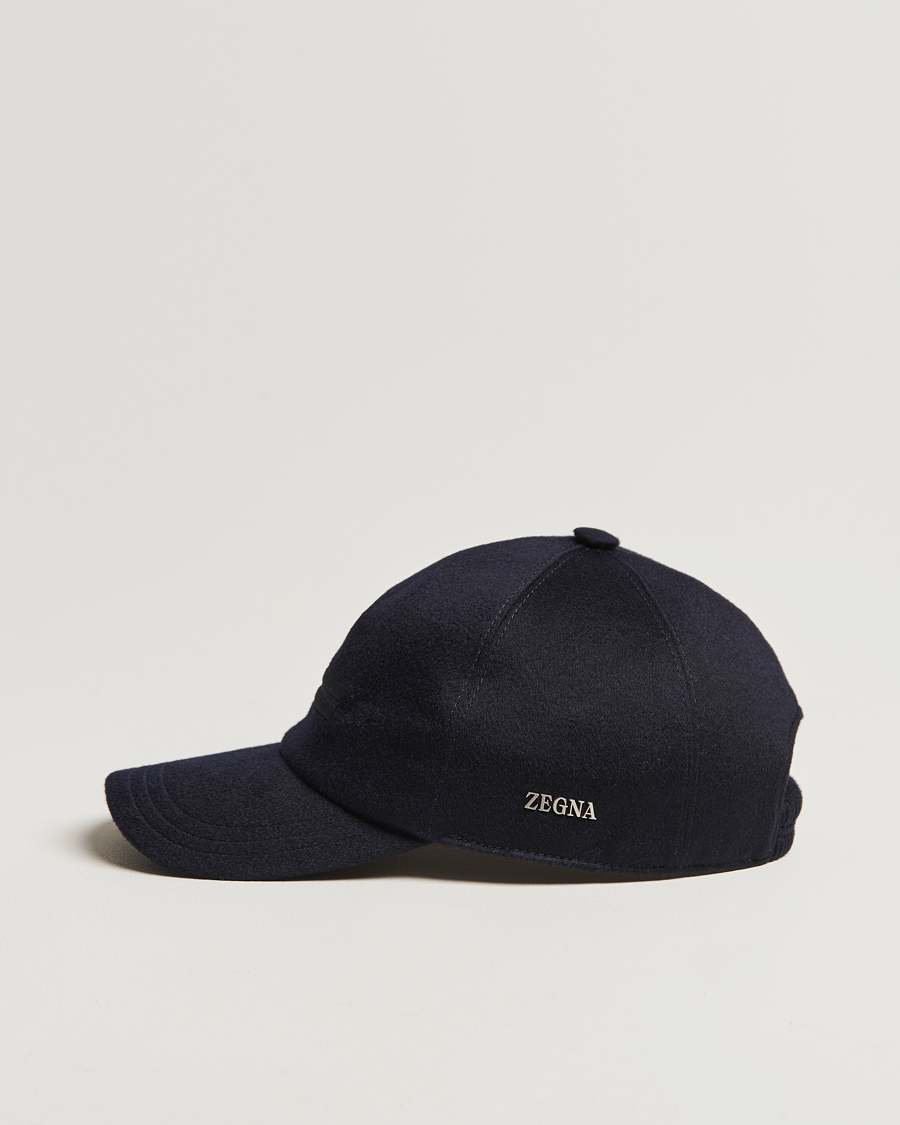 Heren | Petten | Zegna | Cashmere Baseball Cap Navy