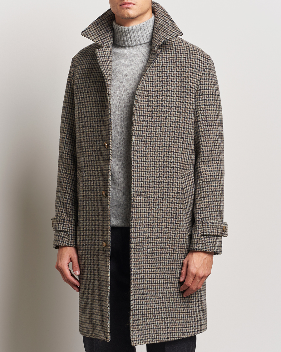 Heren |  | Valstar | Marcello Wool Overcoat Grey Houndstooth