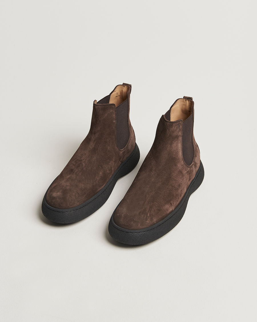 Heren |  | Tod\'s | Gommino Chelsea Boots Dark Brown Suede