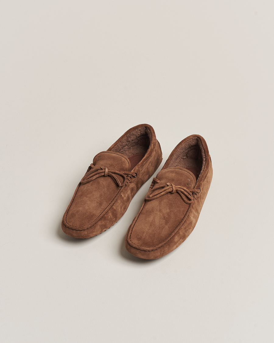 Heren |  | Tod\'s | Winter Shearling Gommino Brown Suede