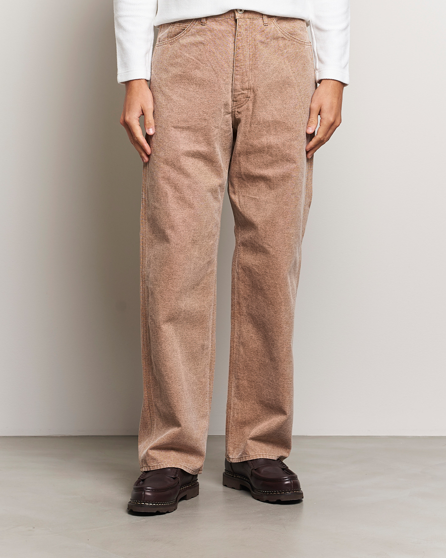 Heren |  | Auralee | Washed Canvas Pants Light Brown