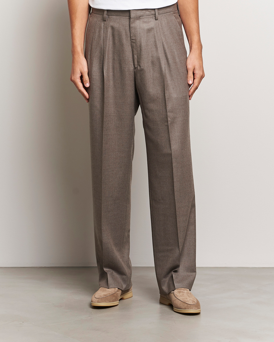 Heren |  | Auralee | Superlight Wool Slacks Top Brown