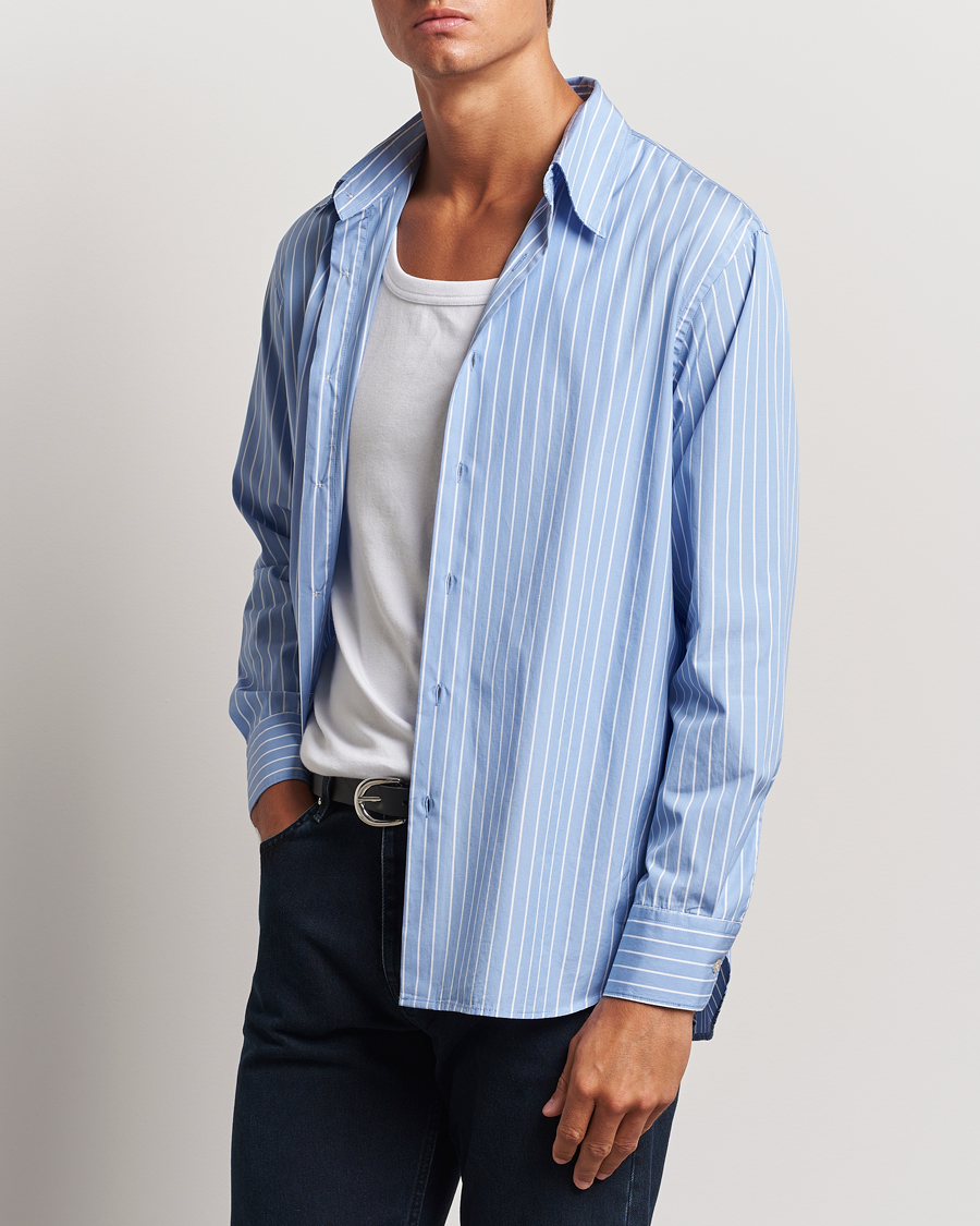 Heren | Overhemden | Sunflower | Base Shirt Light Blue Stripe